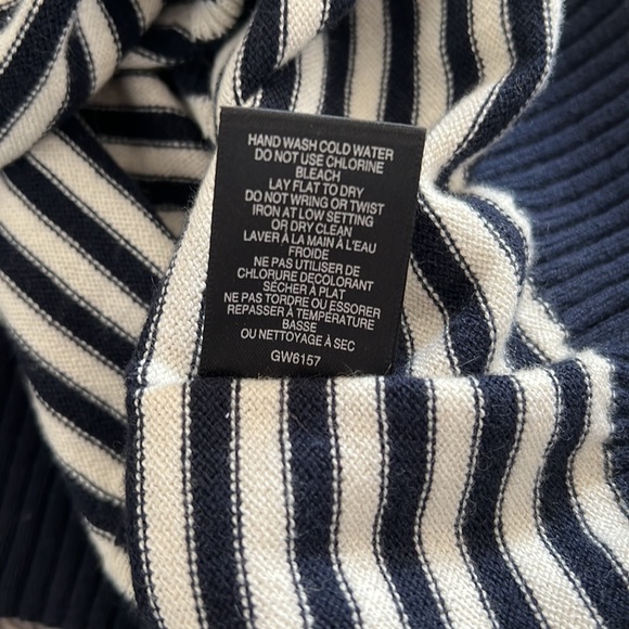 L.A.M.B. Navy and White Striped Sweater - Picture 7 of 7